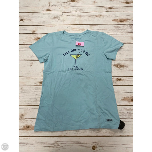 Top Short Sleeve By Life Is Good In Blue, Size: S
