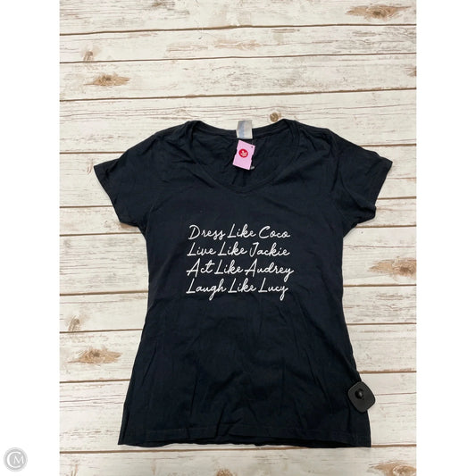 Top Short Sleeve Basic By Cme In Black, Size: S