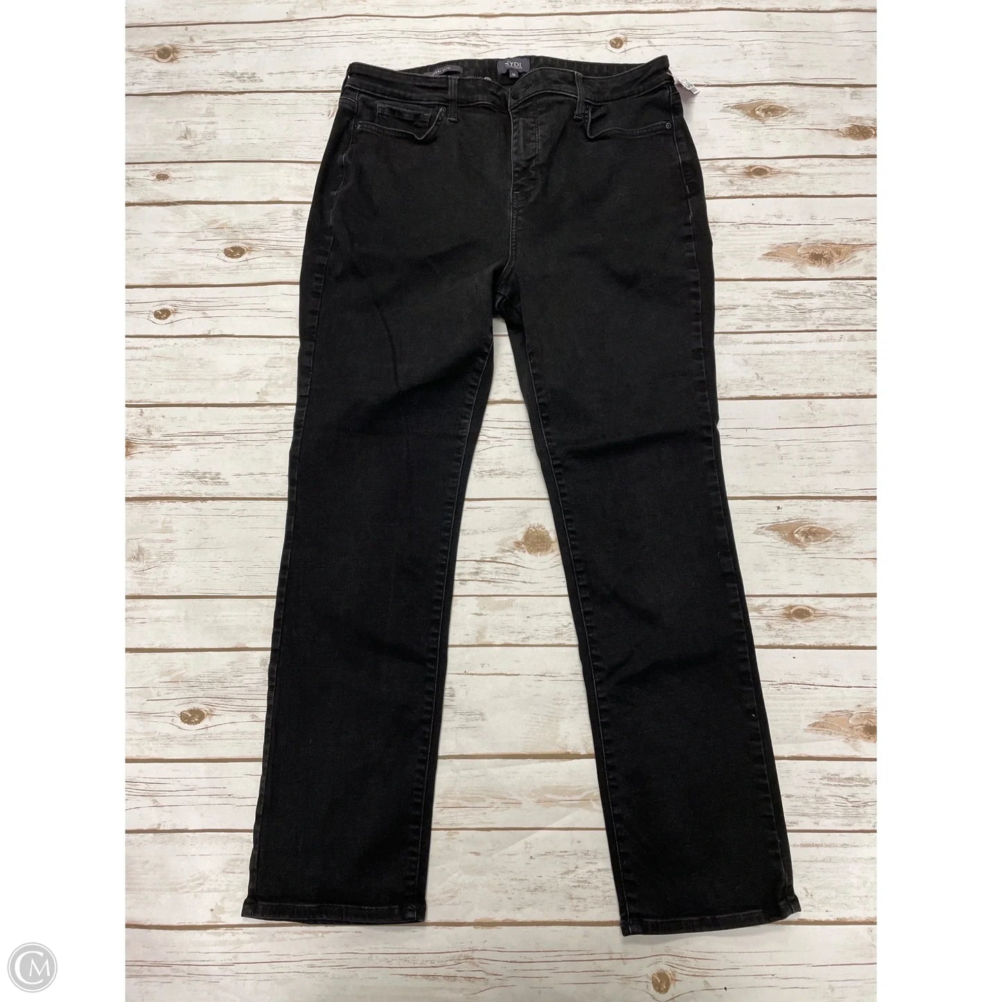 Jeans Straight By Not Your Daughters Jeans In Black Denim, Size: 16