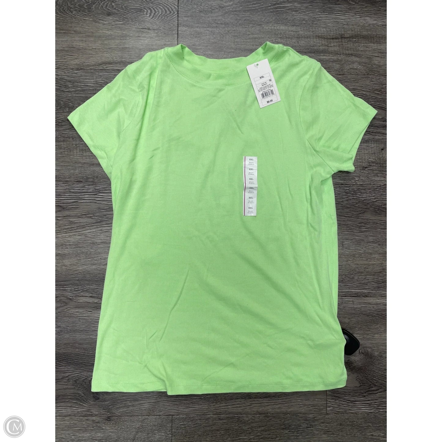 Top Short Sleeve Basic By A New Day In Green, Size: Xxl
