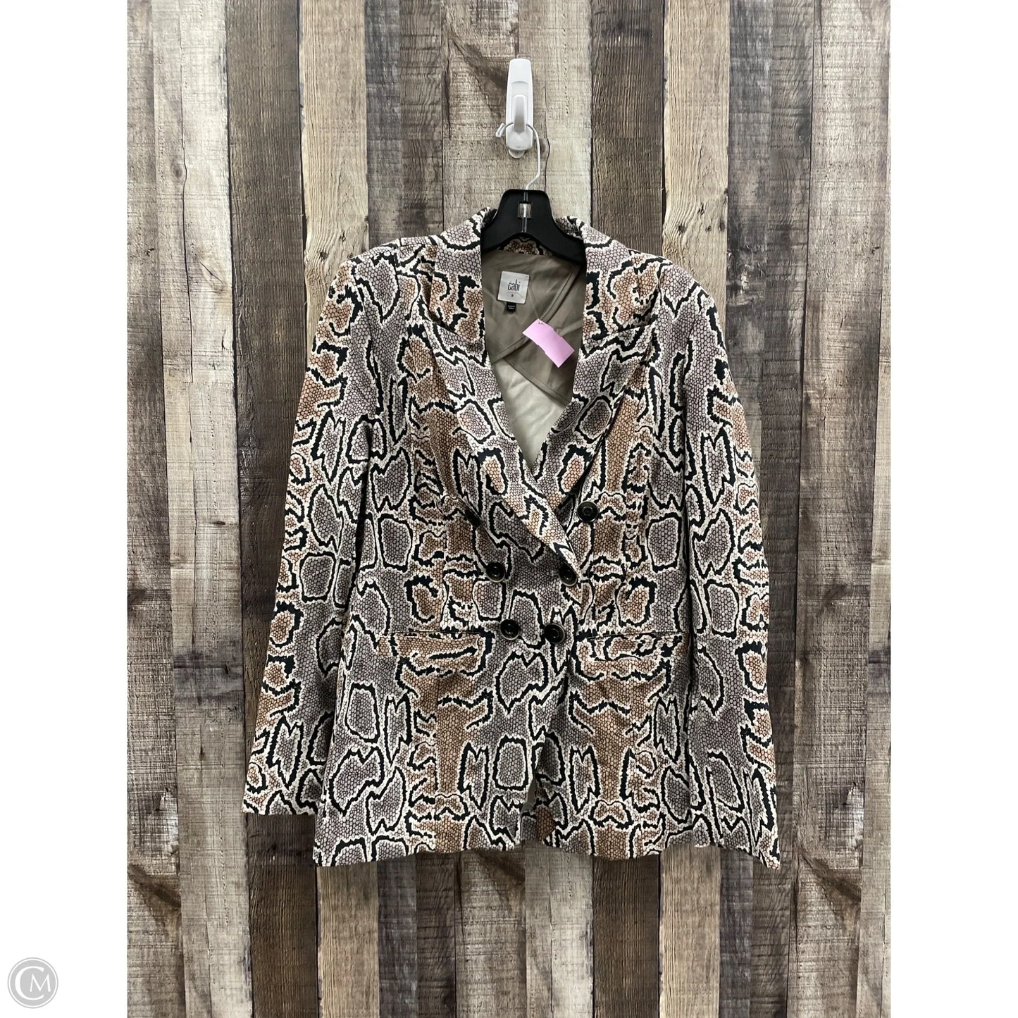 Blazer By Cabi In Snakeskin Print, Size: M