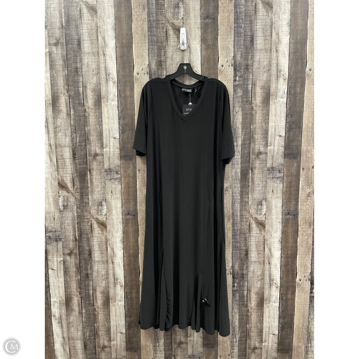 Dress Casual Maxi By Attitude In Black, Size: 1x