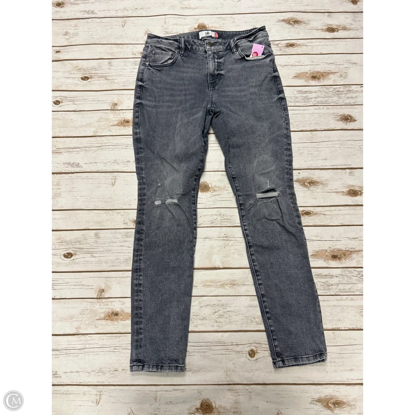 Jeans Skinny By Cabi In Grey Denim, Size: 10