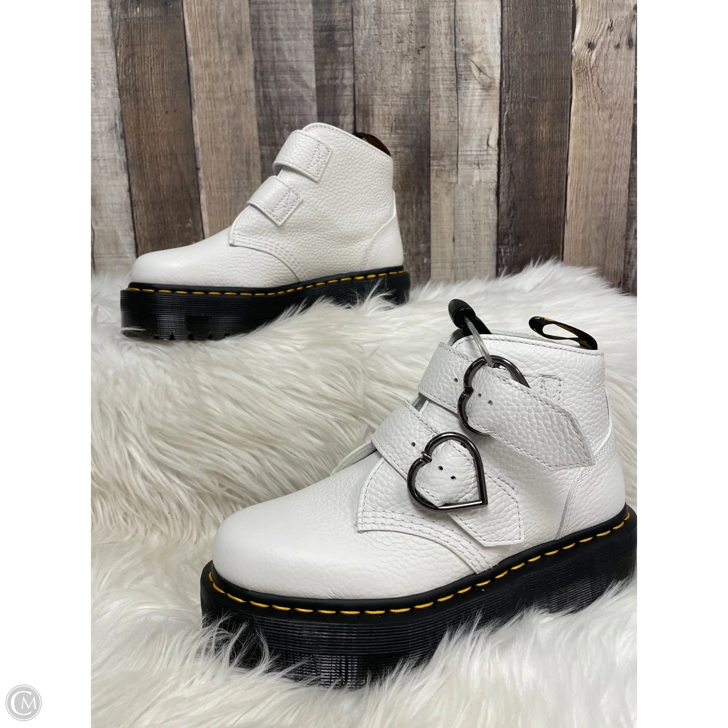 Boots Ankle Heels By Dr Martens In White, Size: 7