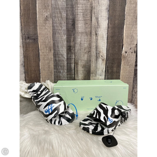 Sandals Luxury Designer By Off-white In Black & White, Size: 8