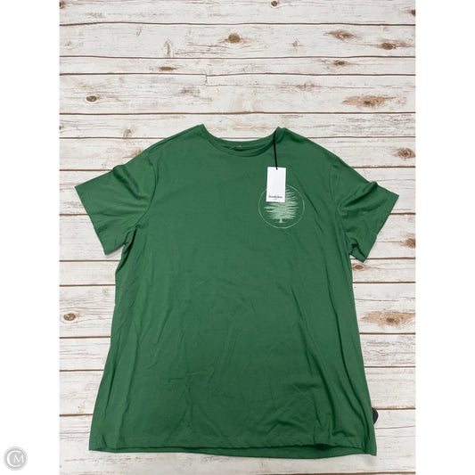 Top Short Sleeve By Cme In Green & White, Size: Xl