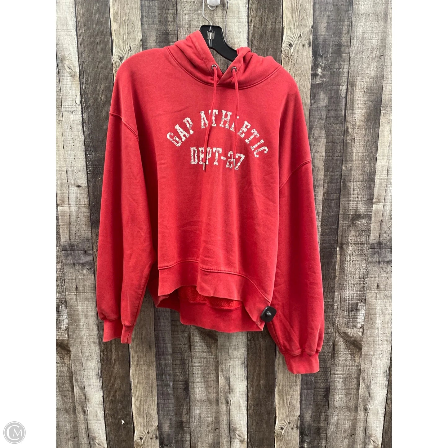 Sweatshirt Hoodie By Gap In Red, Size: M