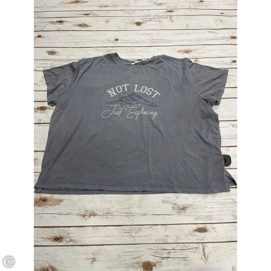 Top Short Sleeve By Maurices In Grey, Size: 2x