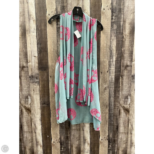 Cardigan By Karlie In Blue & Pink, Size: Osfm