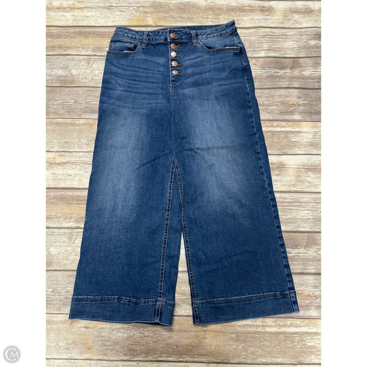Jeans Wide Leg By Time And Tru In Blue Denim, Size: 14