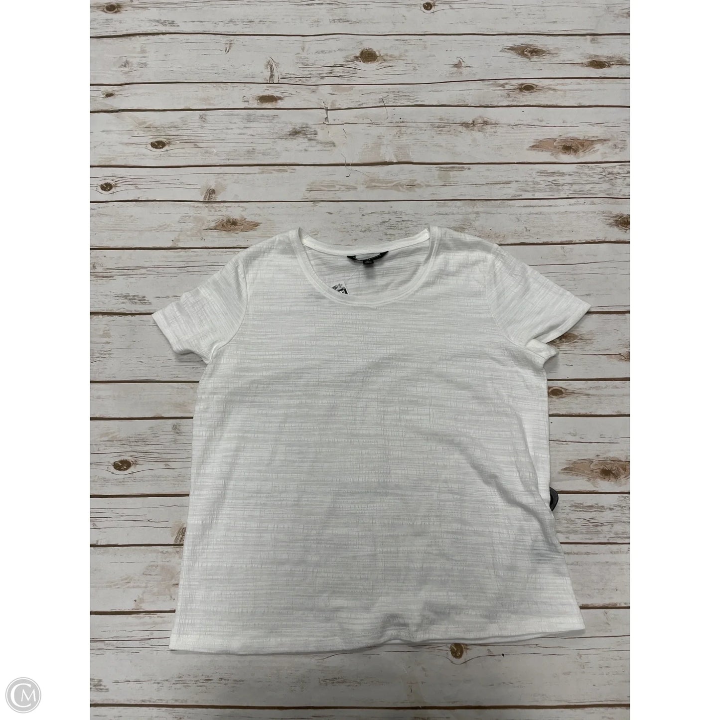 Top Short Sleeve By Simply Vera In White, Size: Xl