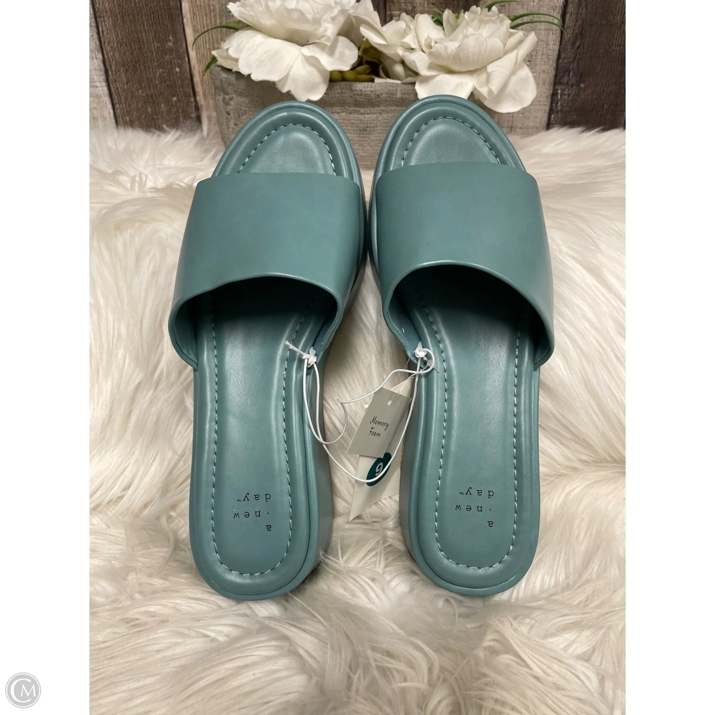 Shoes Flats By A New Day In Blue, Size: 9