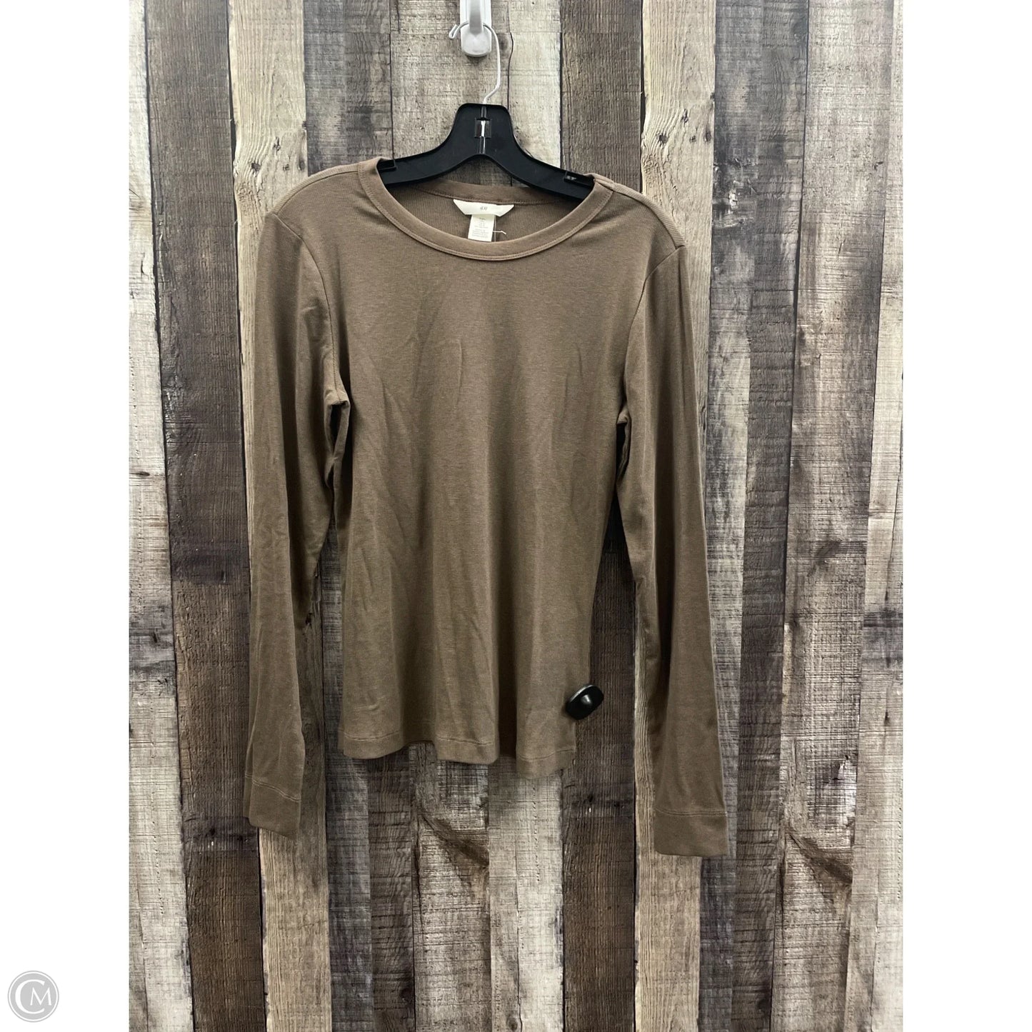 Top Long Sleeve By H&m In Brown, Size: L