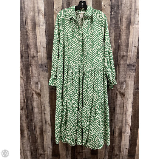 Dress Casual Maxi By H&m In Green, Size: S
