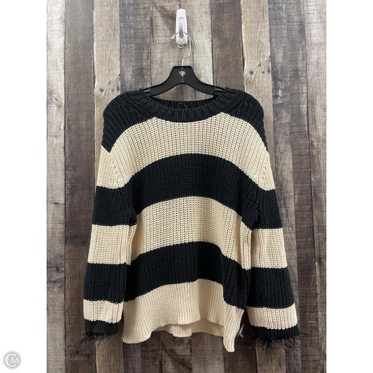 Sweater By J. Crew In Black & Cream, Size: M