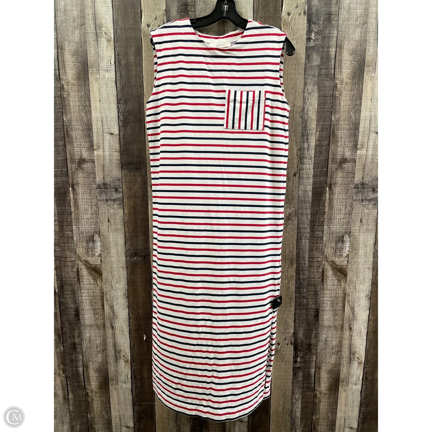 Dress Casual Maxi By Loft In Striped Pattern, Size: S