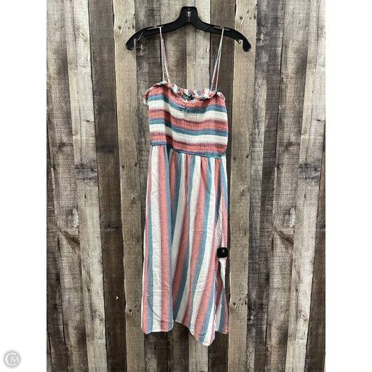 Dress Casual Midi By Trixxi In Striped Pattern, Size: M