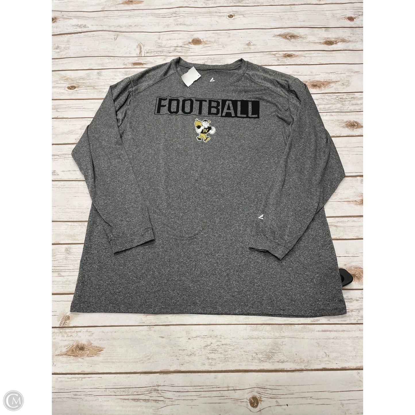 Athletic Top Long Sleeve Crewneck By Cmf In Grey, Size: L