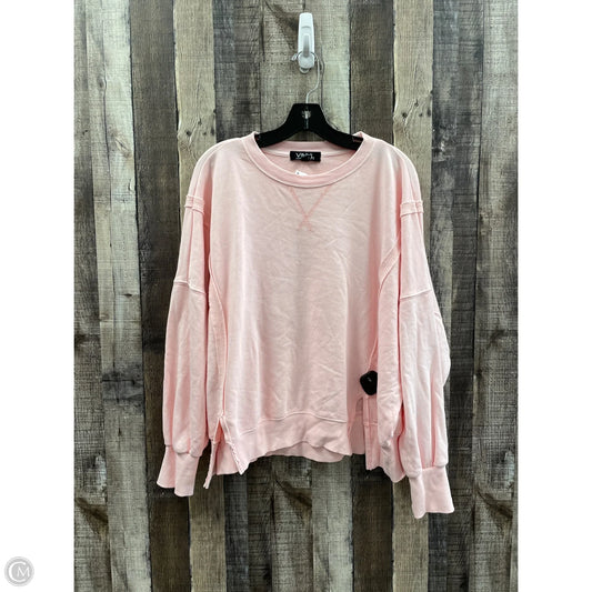 Sweatshirt Crewneck By Cme In Pink, Size: L