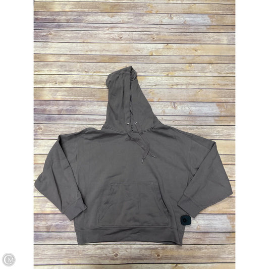 Athletic Sweatshirt Hoodie By Calvin Klein Performance In Brown, Size: L