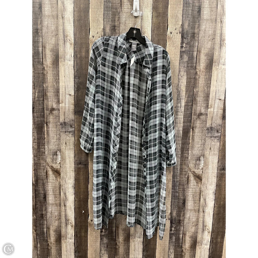 Cardigan By Kate & Mallory In Plaid Pattern, Size: M