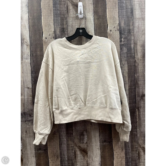 Sweatshirt Crewneck By Old Navy In Beige, Size: M