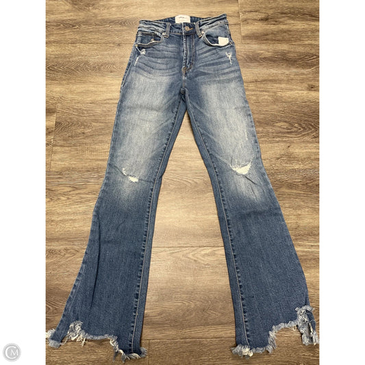 Jeans Flared By Kancan In Blue Denim, Size: 0
