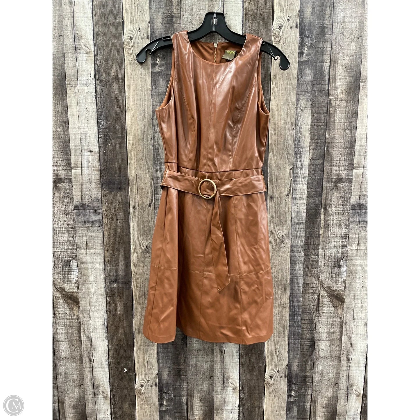 Dress Casual Midi By Taylor In Brown, Size: Xs