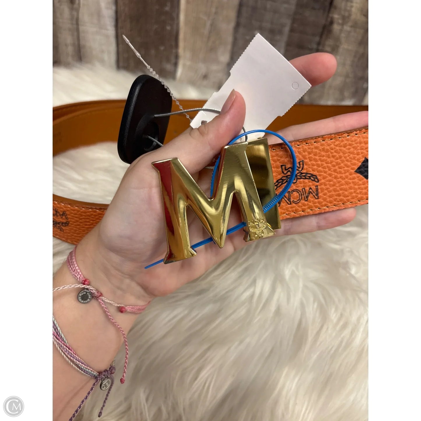 Belt Luxury Designer By Mcm, Size: Large