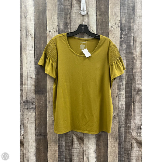 Top Short Sleeve By Nine West In Bronze, Size: L