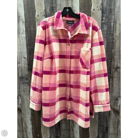 Jacket Shirt By Susan Graver In Plaid Pattern, Size: 2x