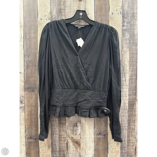 Top Long Sleeve By Banana Republic In Black, Size: S