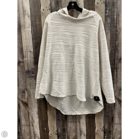 Athletic Sweatshirt Hoodie By Mta Pro In Cream, Size: 3x
