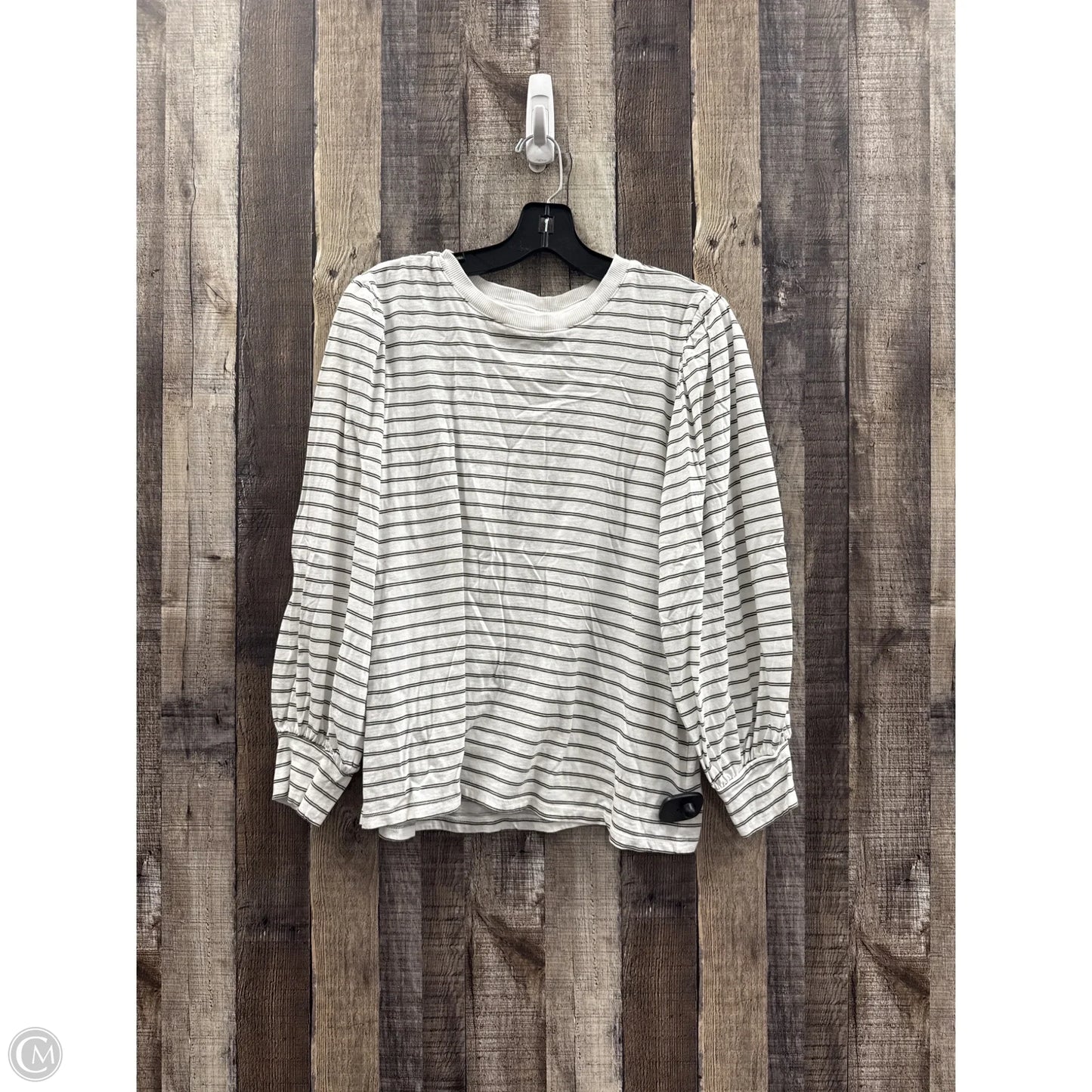 Top Long Sleeve By Maurices In Striped Pattern, Size: L