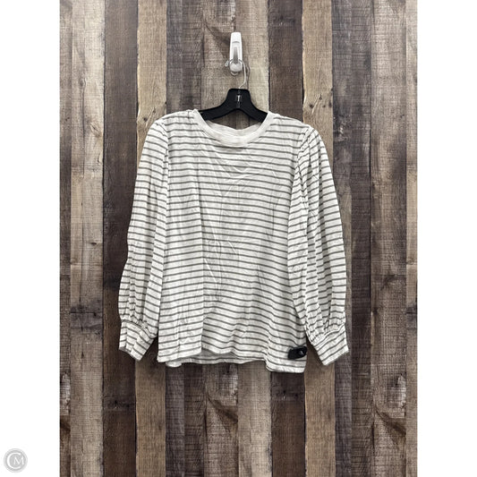 Top Long Sleeve By Maurices In Striped Pattern, Size: L