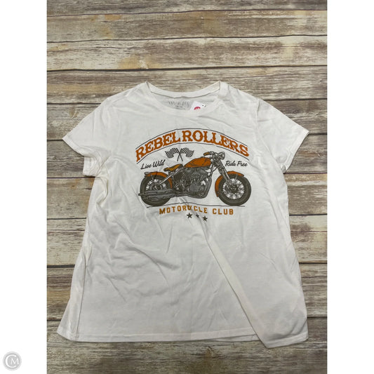 Top Short Sleeve Basic By Cme In Cream, Size: Xxl