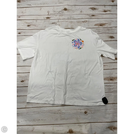 Top Short Sleeve Basic By Shein In White, Size: L