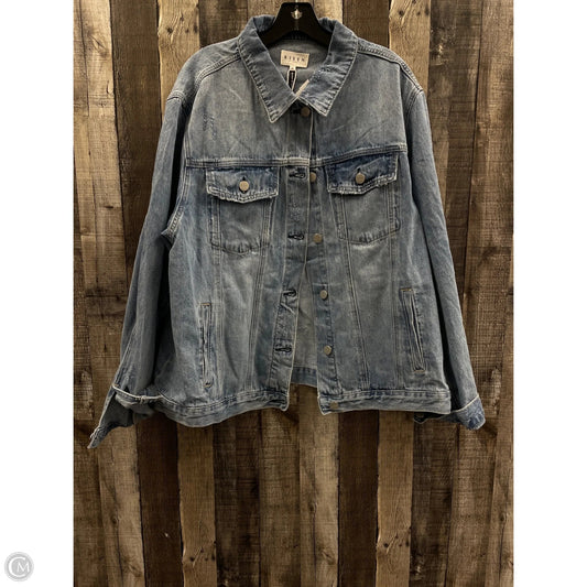 Jacket Denim By Risen In Blue Denim, Size: 2x