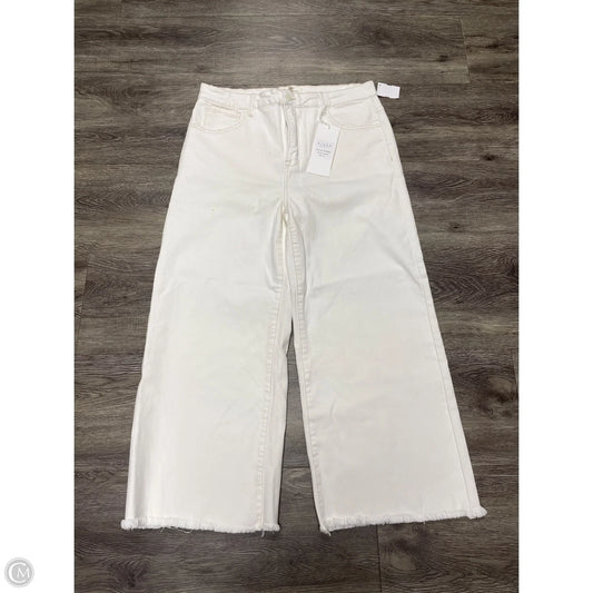 Jeans Wide Leg By Risen In White Denim, Size: 1x
