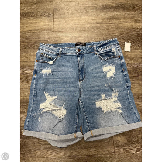 Shorts By Judy Blue In Blue Denim, Size: 2x