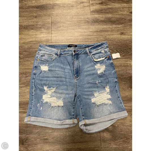 Shorts By Judy Blue In Blue Denim, Size: 3x
