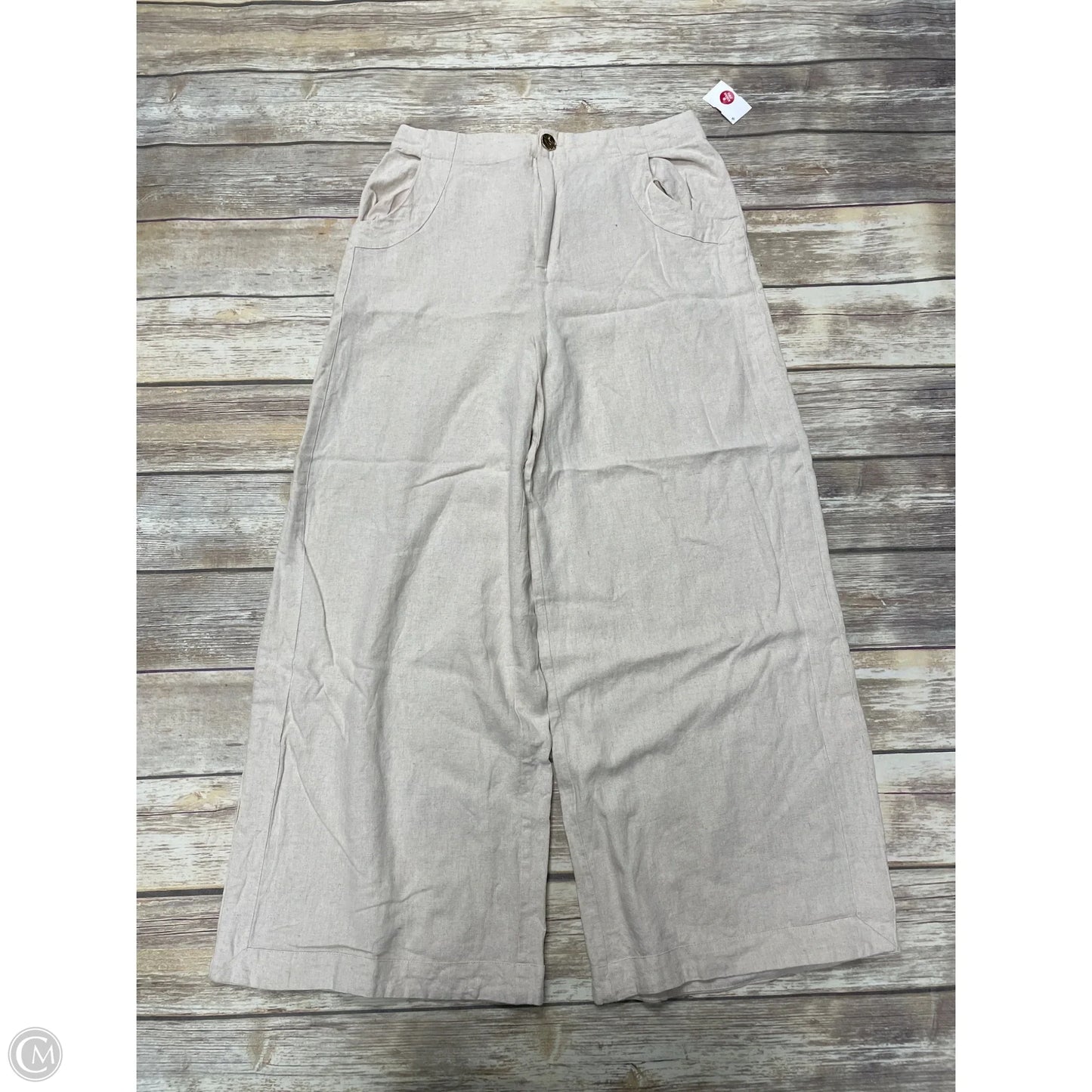 Pants Wide Leg By House Of Harlow In Beige, Size: L
