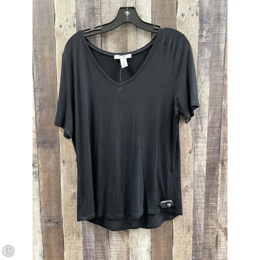 Top Short Sleeve Basic By White House Black Market In Black, Size: L