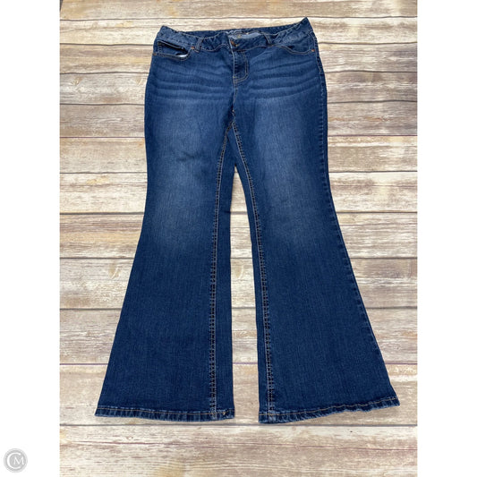 Jeans Flared By Maurices In Blue Denim, Size: 14