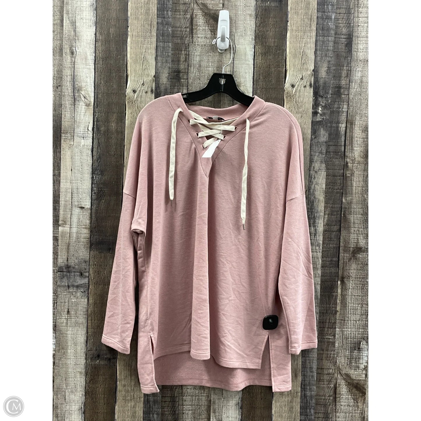 Top Long Sleeve By White Birch In Mauve, Size: L