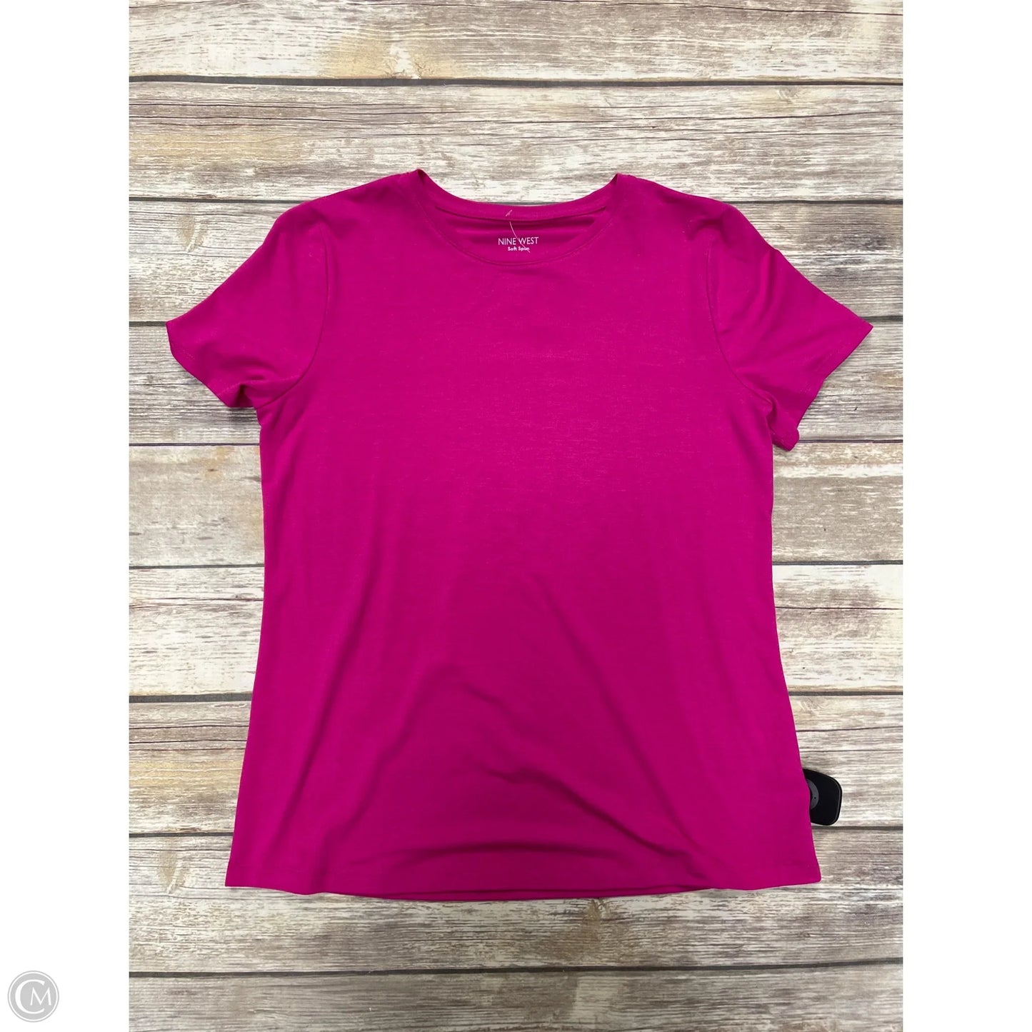 Top Short Sleeve Basic By Nine West In Pink, Size: M