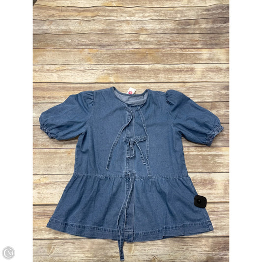 Top Short Sleeve By Cmf In Blue Denim, Size: M