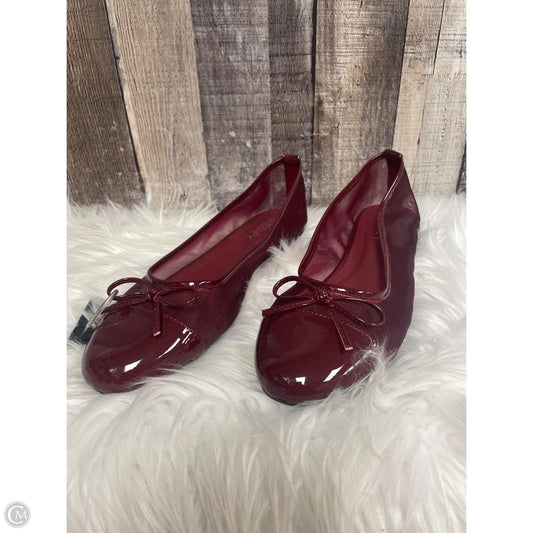 Shoes Flats By Cme In Maroon, Size: 8