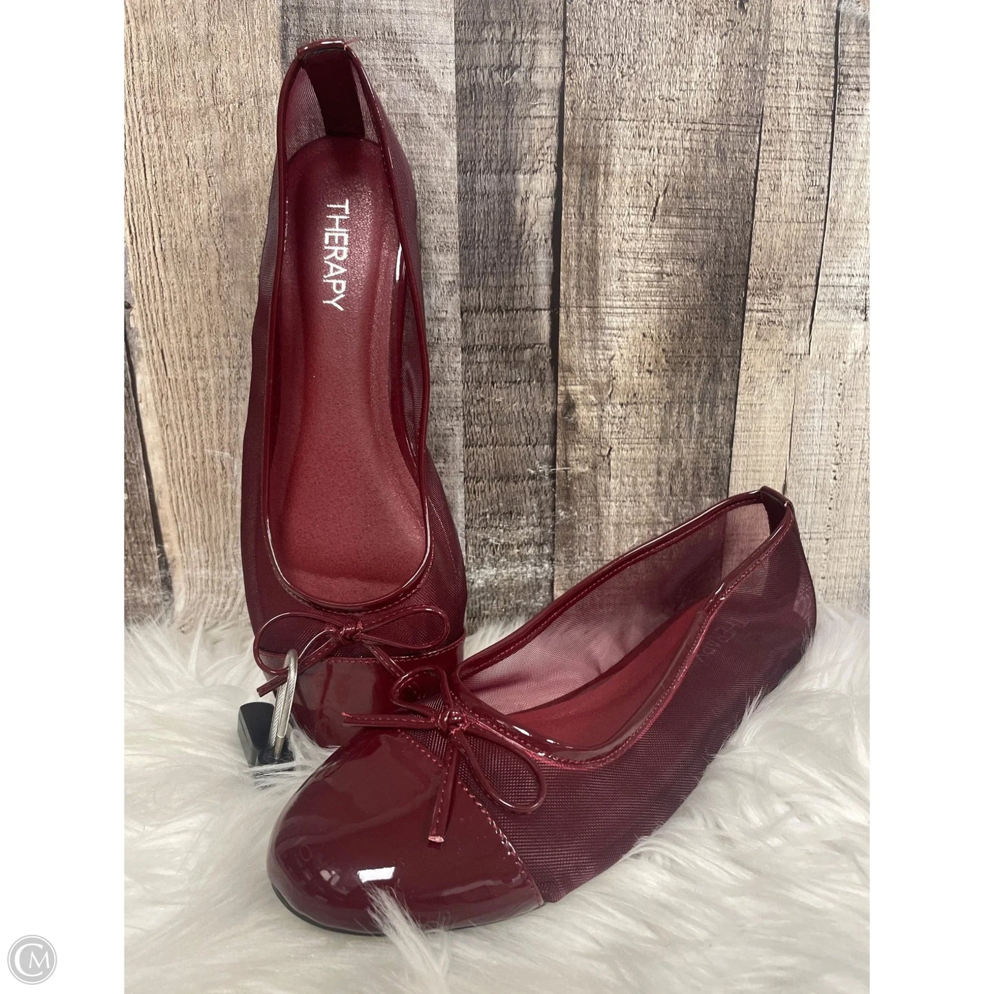 Shoes Flats By Cme In Maroon, Size: 8