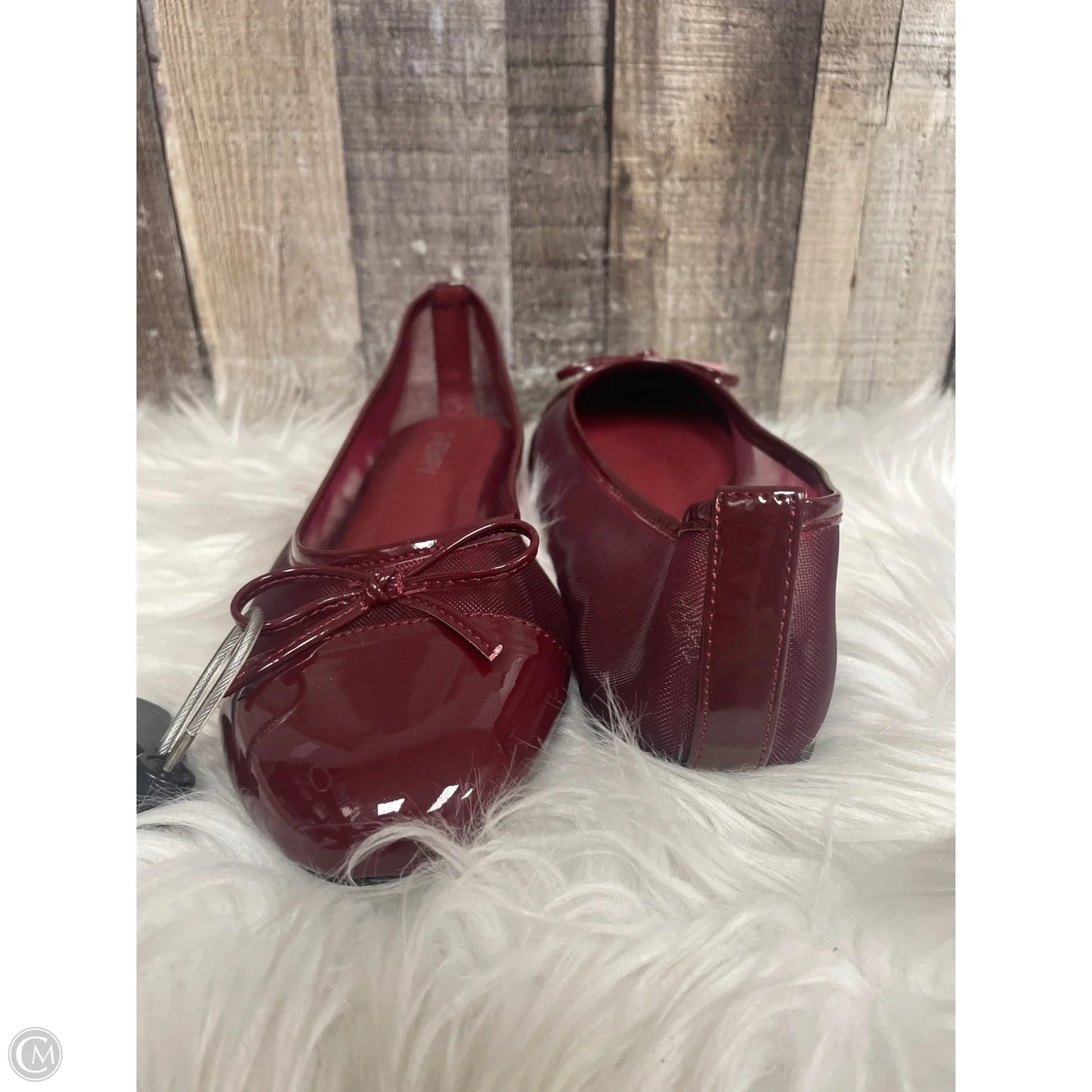Shoes Flats By Cme In Maroon, Size: 8